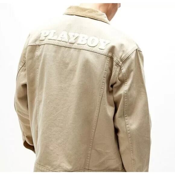 Playboy by Pacsun Mens Pumice Stone Denim Jacket Size Medium - Picture 13 of 14